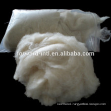 100% Pure dehaired chinese white cashmere fiber tops